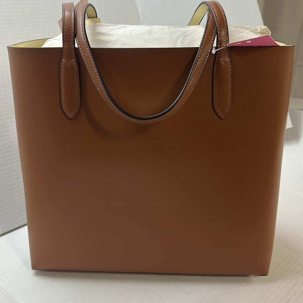 Kate Spade Brown and Cream Leather Reversible Tote in Warm Ginger - Picture 10 of 17